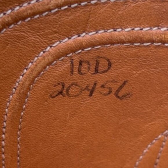 Vtg Y2K RJ Foley Men Cowboy Boots Size 10D Brown Leather Western Rodeo Farmcore - Picture 10 of 14